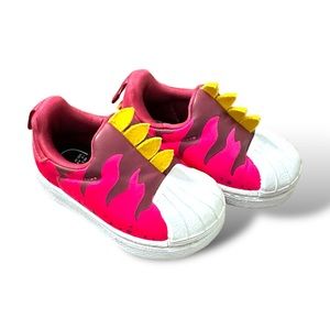 Infant/Toddler Adidas Superstar 360 Pink Dinosaur EUC Size 4K